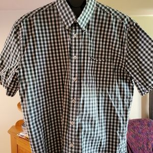 Tommy Hilfiger Large Button Down Shirt Green Plaid